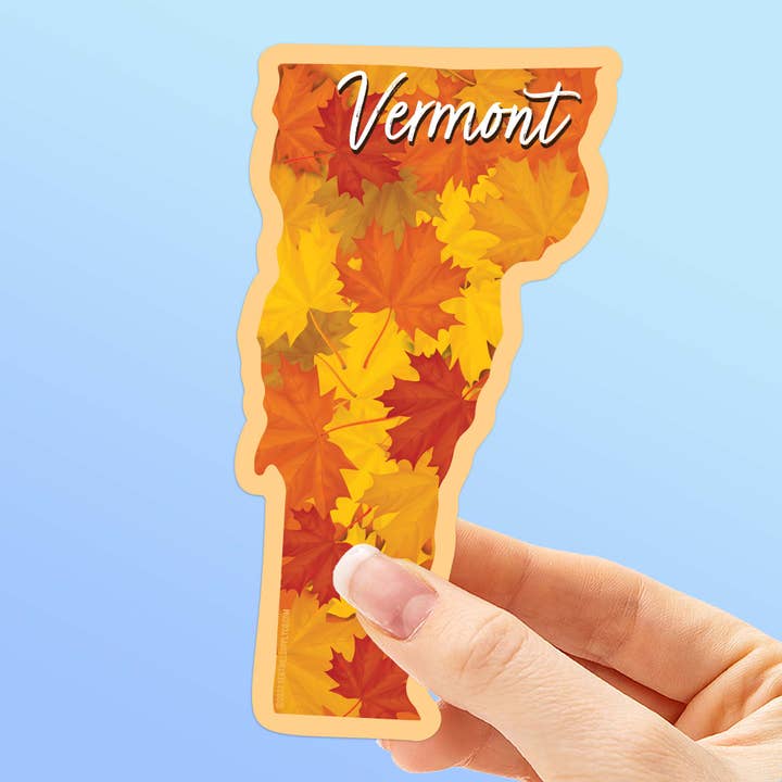 Vermont Autumn Leaves Fall Sticker - New England Leaf Decal for wholesale by Sentinel Supply