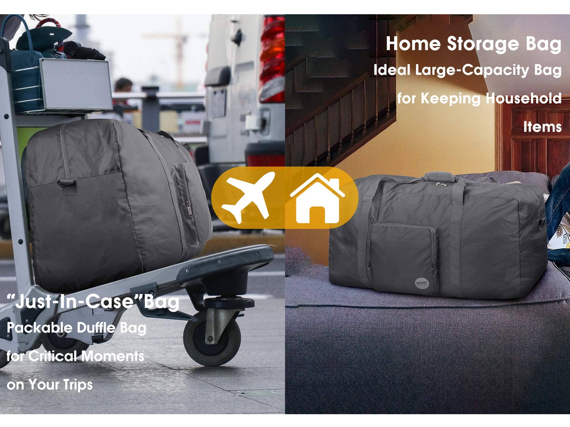 wandf - Wholesale Weekender Bag - Unisex - Large Size WANDF Duffle Bags 32 Inches (100L) Foldable Bag31