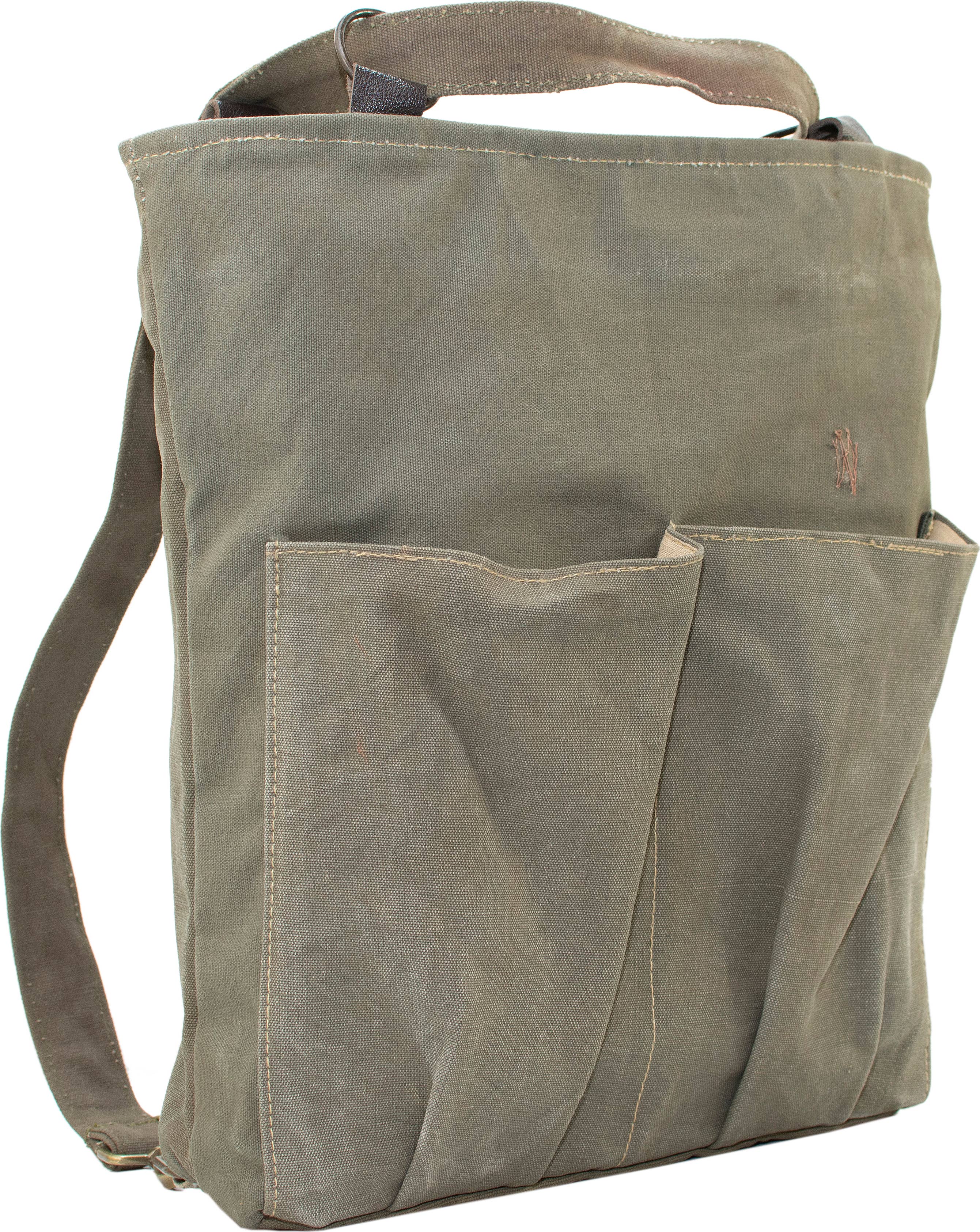 Vintage Addiction - Wholesale Backpack - Unisex - RECYCLED MILITARY TENT CROSSBODY/BACKPACK2