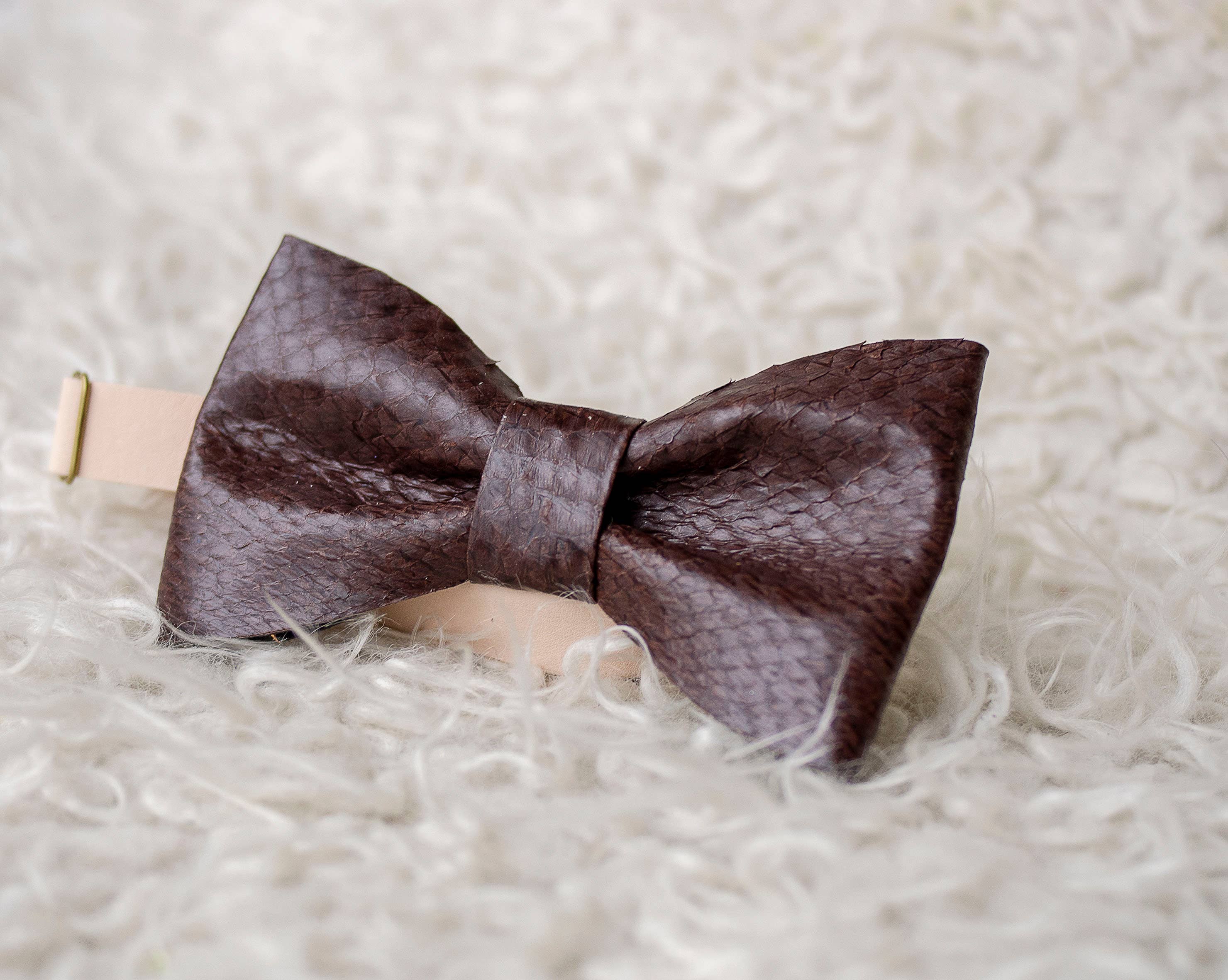 100fishcolors - Wholesale Bow Tie - Men's - Fish Leather Bow Tie, Groomsman attractive accessories3