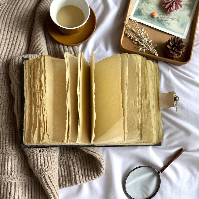 Leatherooze - Wholesale Journal/Diary - Leather handmade Journal – Luna Moth Book of Shadow6