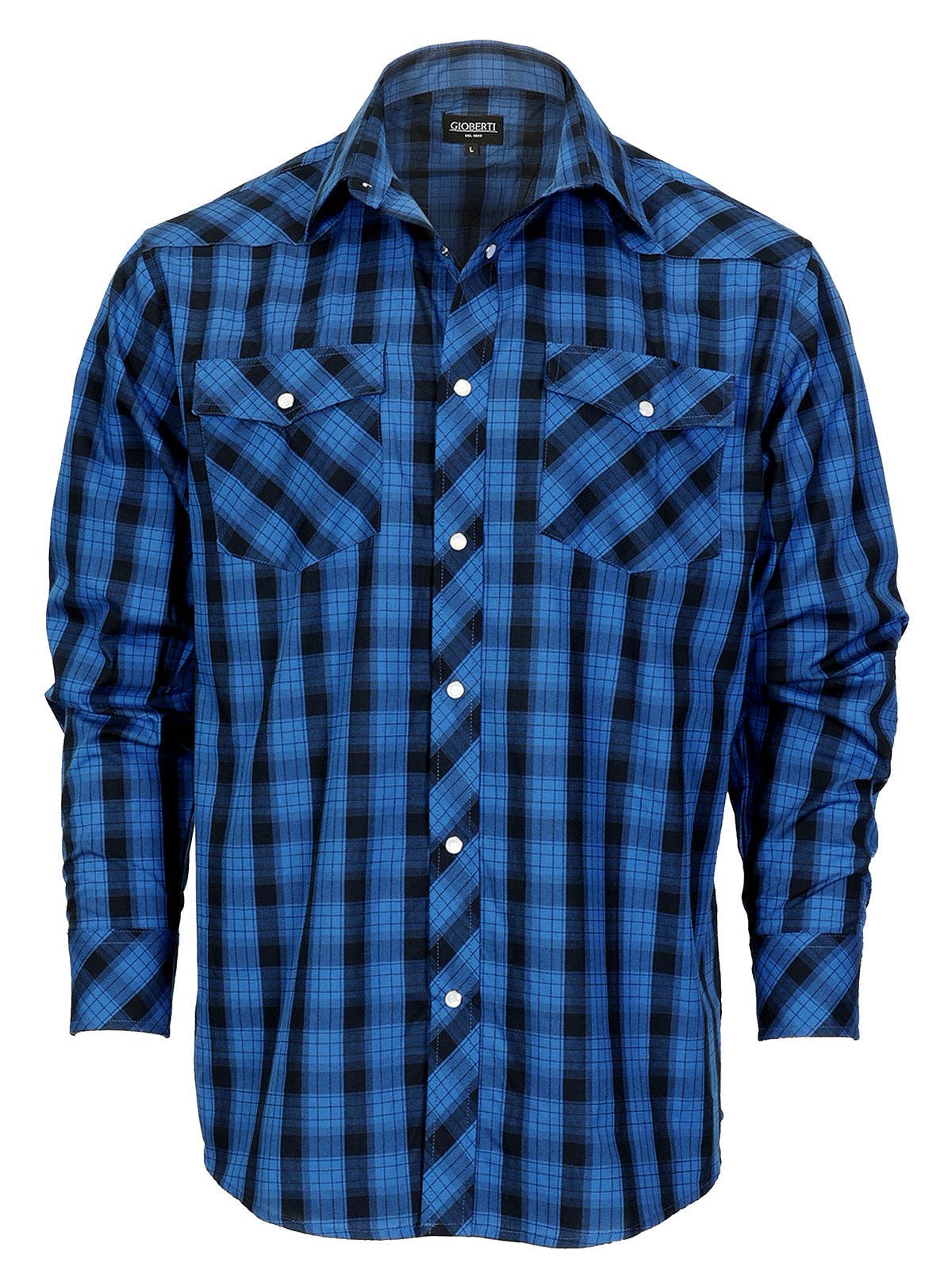 b-one inc - Vendita all'ingrosso Camicia button down - Uomo - Camicia western a maniche lunghe in tartan con bottoni automatici in perle da uomo11