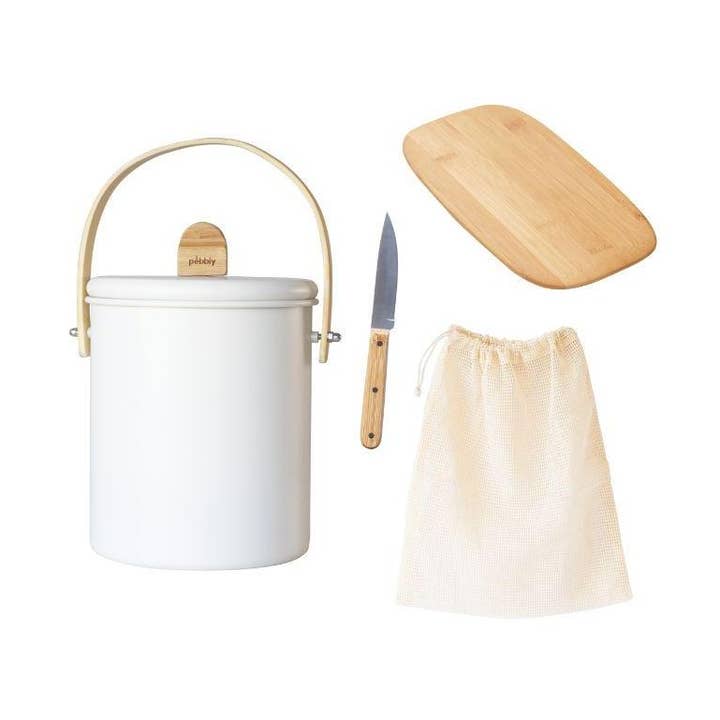 Zero Waste Box: Compost Bin, Board, Net, Knife for wholesale by Pebbly International