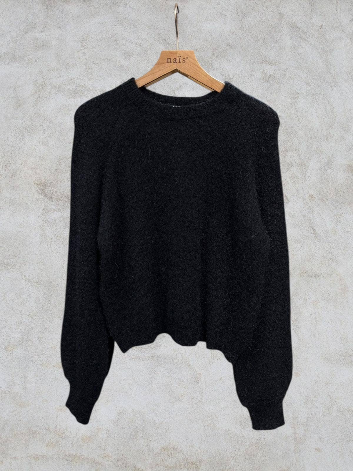 NAÏS PARIS - Wholesale Knit Sweater - Women's - Round neck sweater with buttoned sleeves in kid mohair and merino wool6