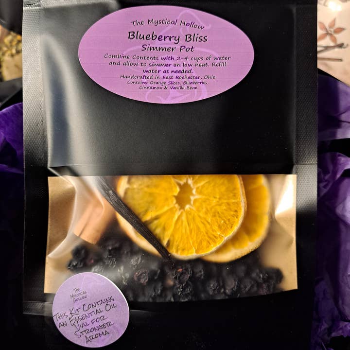 Blueberry Bliss Simmer Pot Kit for wholesale by The Mystical Hollow
