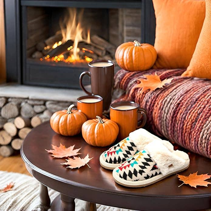 Funky Junque - Wholesale Pantoffels - Dames - Pluche pantoffels - Aztec - Beige1