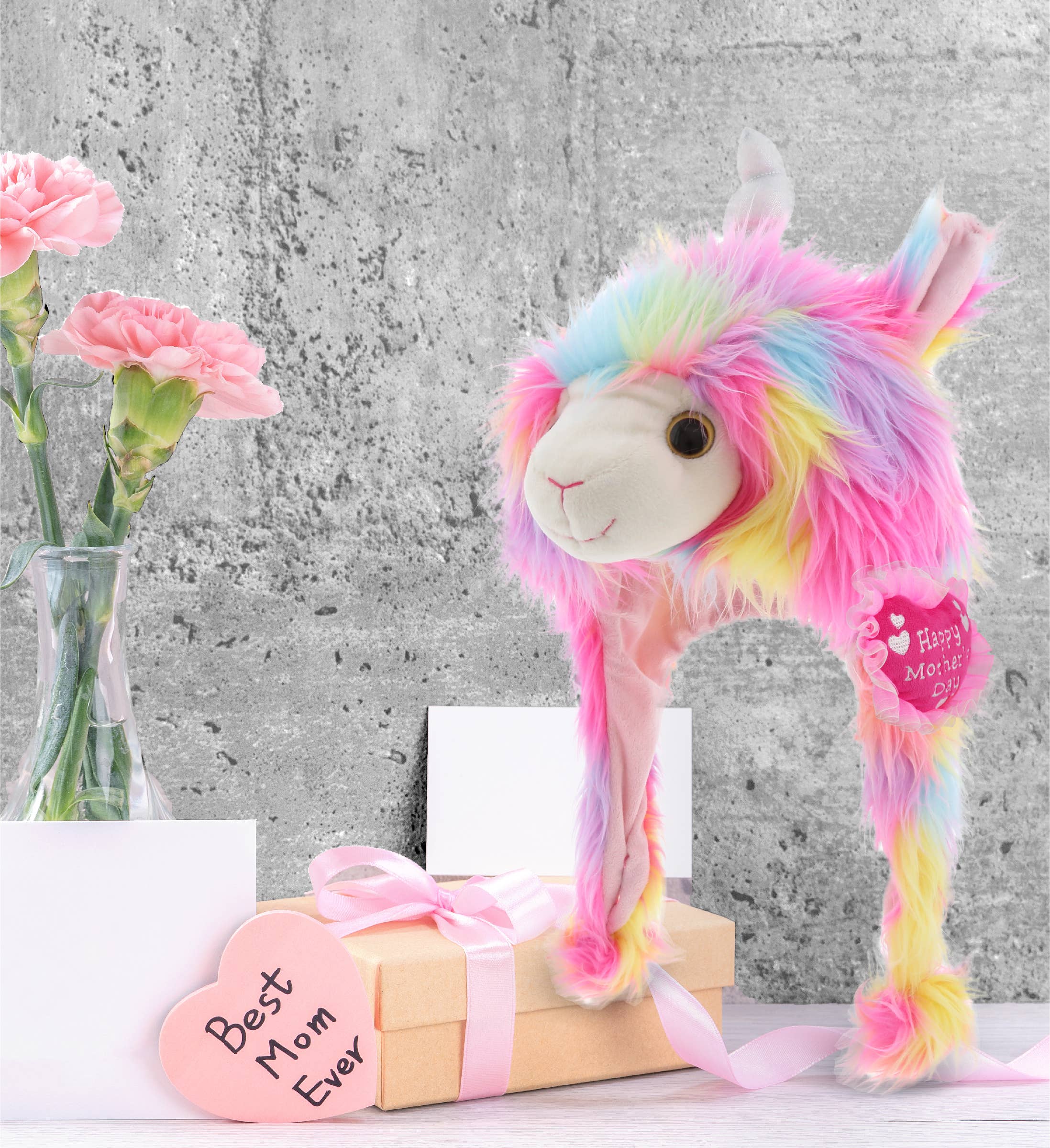 Cota Global - Vendita all'ingrosso Cappello - Bambini - Cappello Llamacorn Super Morbido in Peluche con Cuore per la Festa della Mamma6