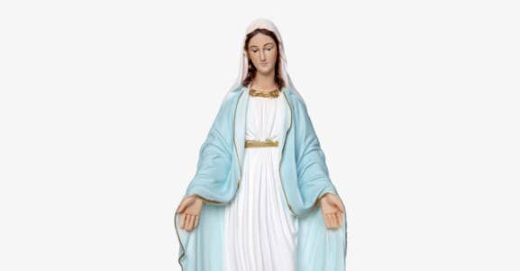 ArteSacraCaravaggio - Vente Figurine décorative - Statue de la Vierge Miraculeuse 35 cm en résine fabriquée en Italie2