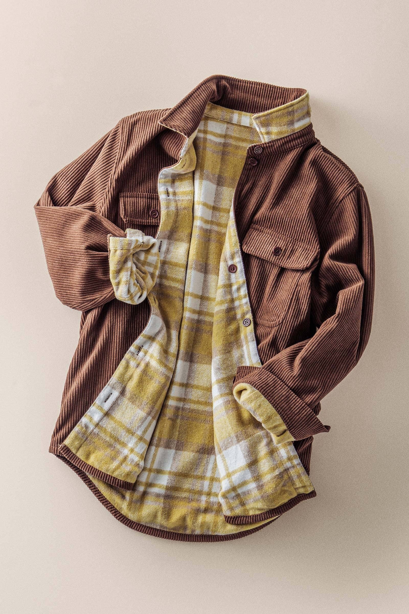 Urban Daizy - Wholesale Shirt Jacket/Shacket - Women's - Plaid Flannel-Lined Corduroy Shacket34