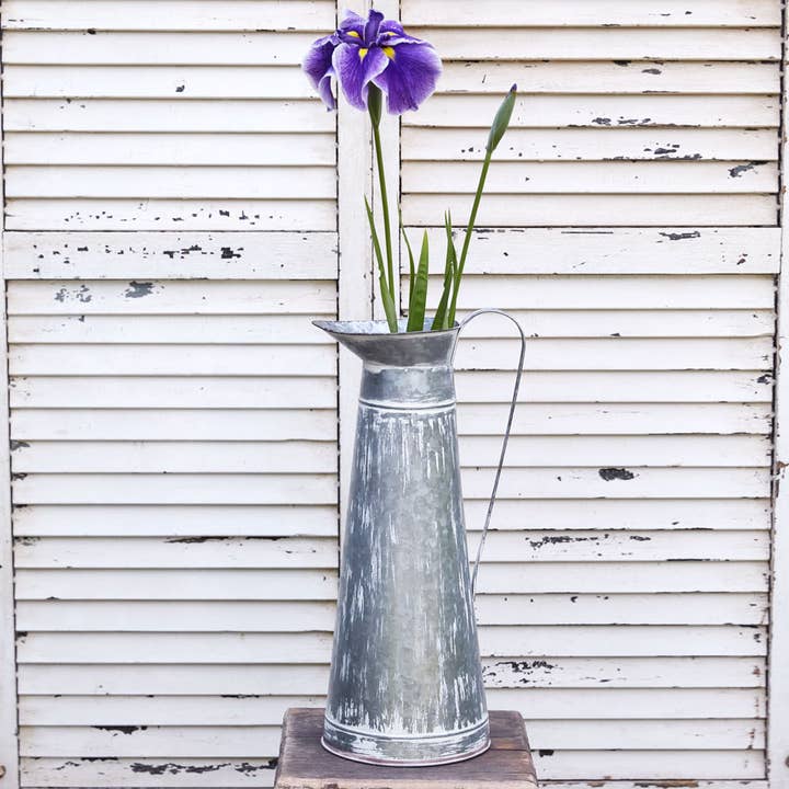 CTW Home Collection - Wholesale Pitcher - Washed Tin Tall Pitcher