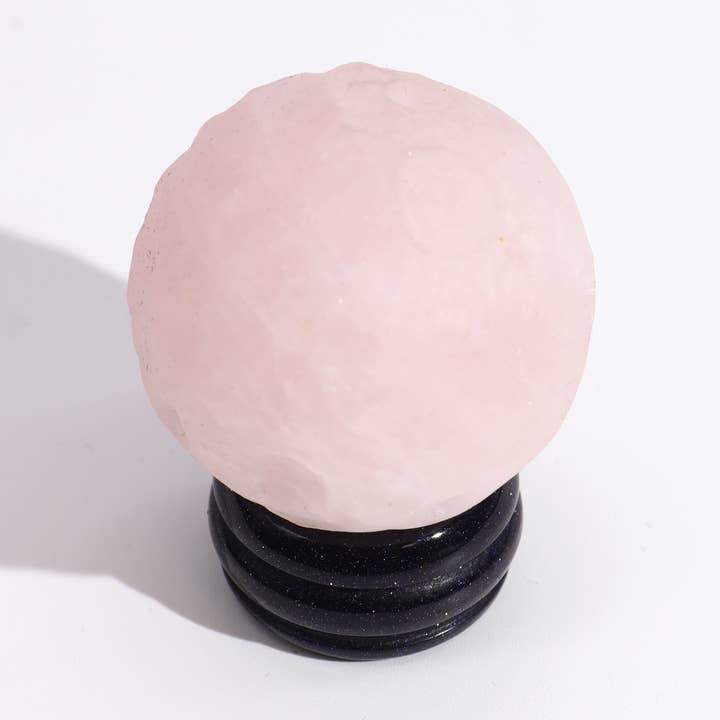 Pianeta di quarzo rosa 40 mm con supporto in pietra solare per la vendita all'ingrosso da parte di AW Artisan