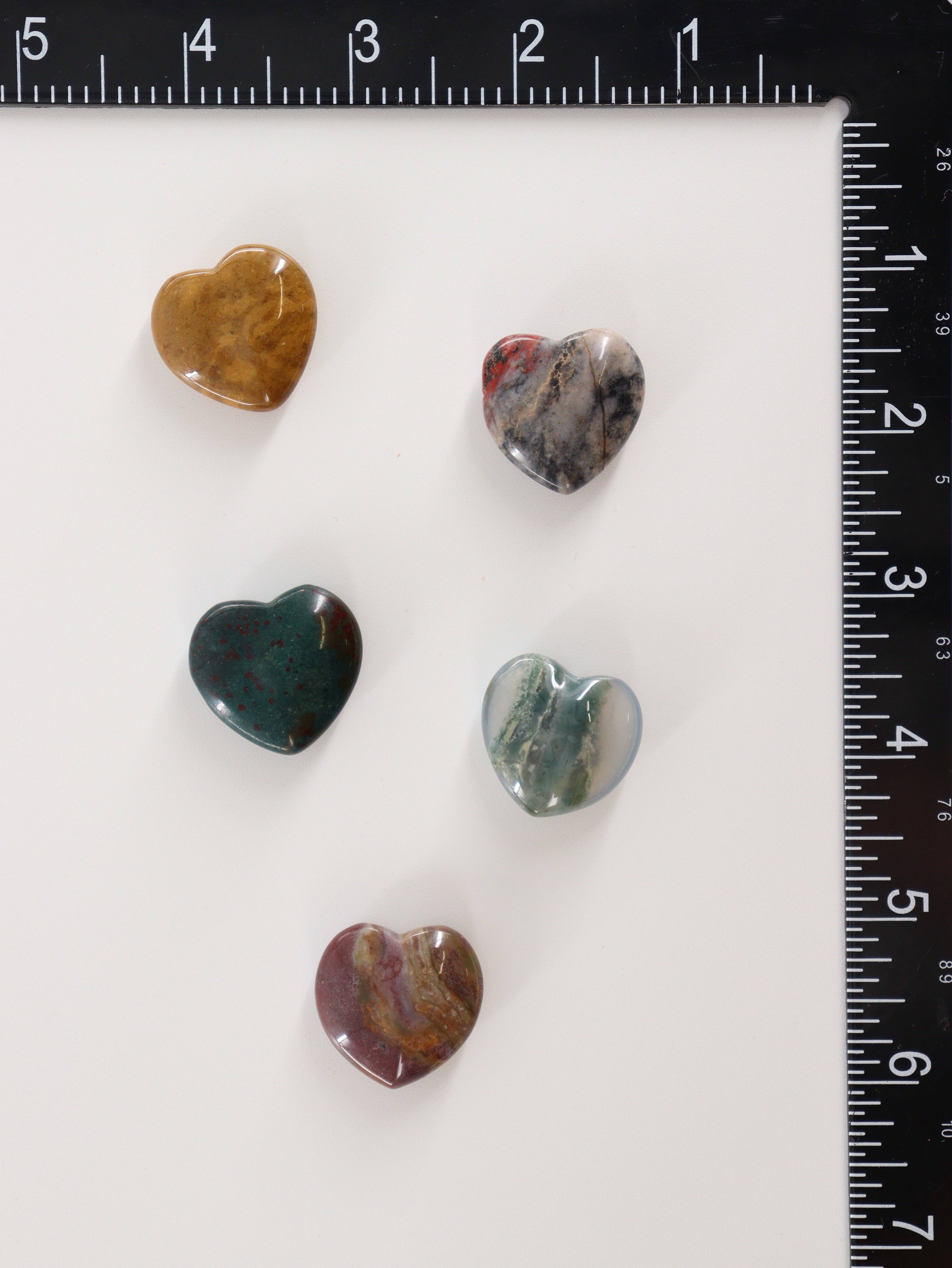 Mi Esperanza Minerals – wholesale Spiritual stone/crystal – 1/2kg Ocean Jasper Hearts5
