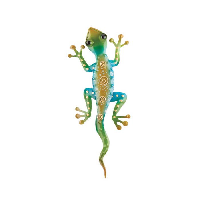 Regal Art & Gift - Wholesale Outdoor Ornament/Decor - Gecko Decor 11" - Rainbow Green