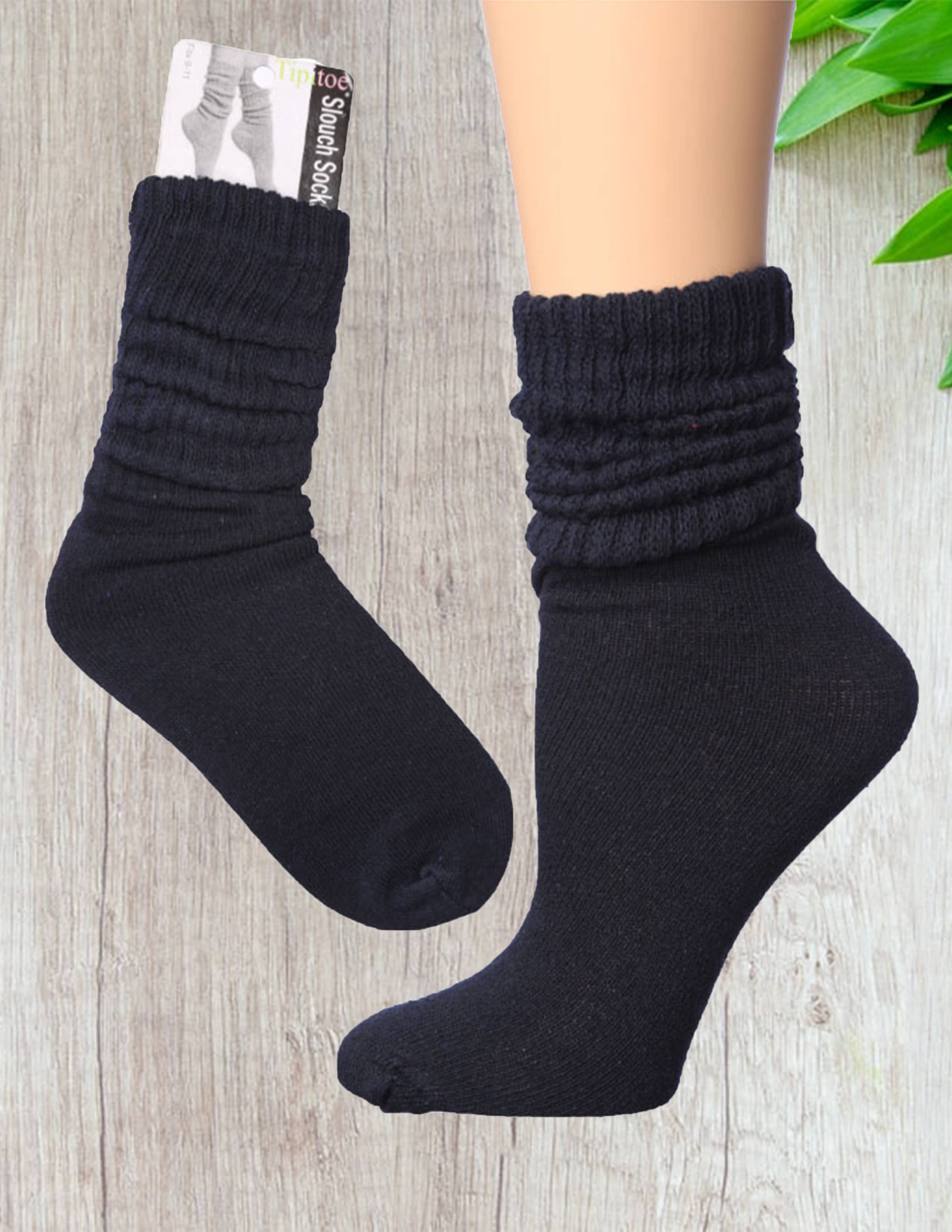 Isadora, Tipi toe, & James Fiallo - Wholesale Socks - Women's - Women's 1 Pack Tipi Toe Cotton Slouch Colored Crew Boot Sock0