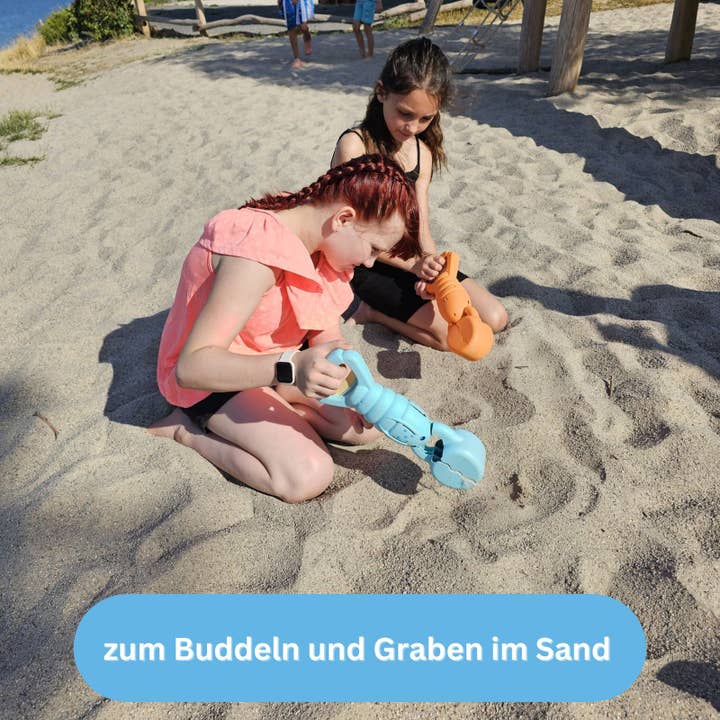 alldoro GmbH - Wholesale Beach/Pool Toy - Kids & Baby - Sand Snapper ecofriendly, blue sand gripper, crab design
