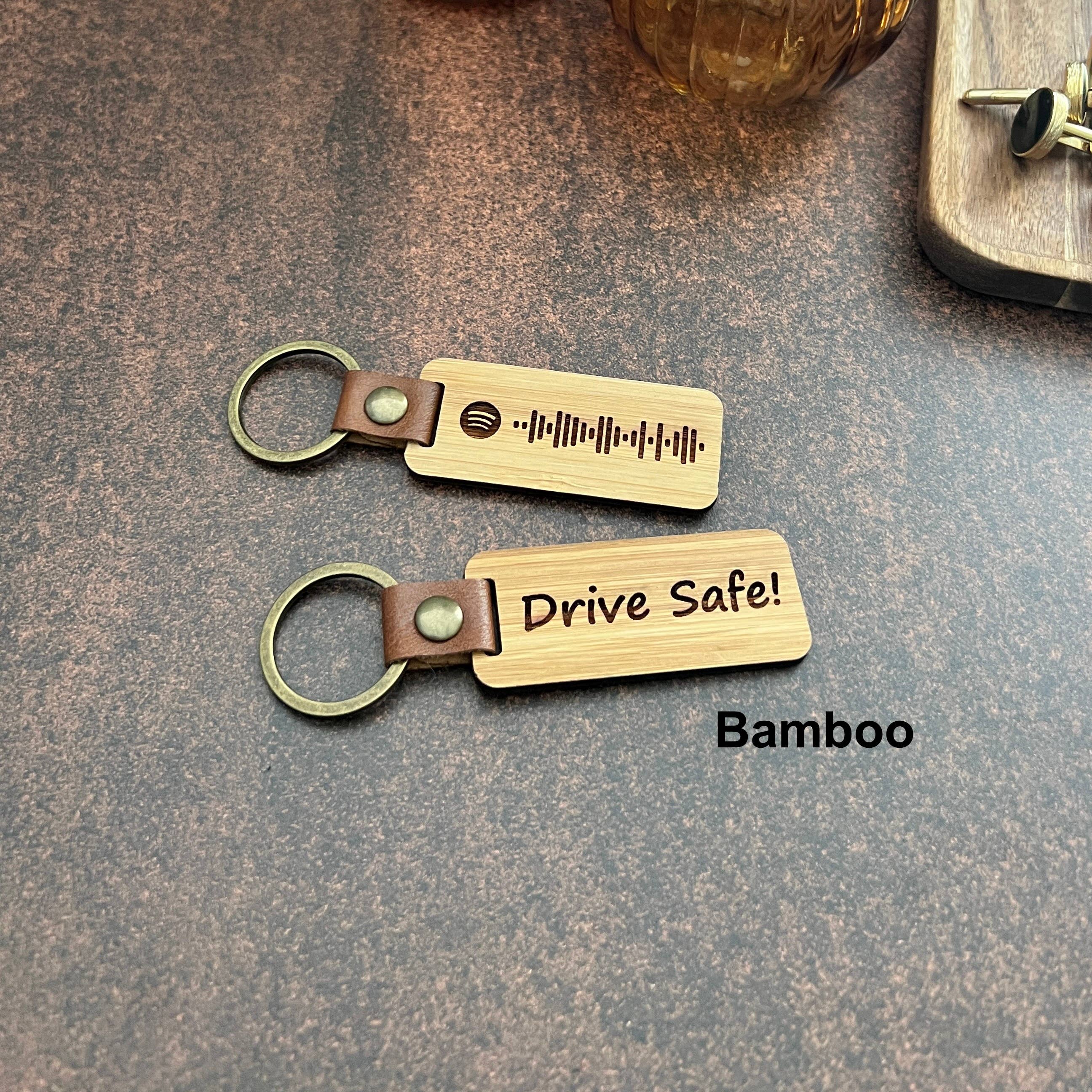 The Cutest Gifts - Wholesale Keychain - Unisex - Walnut, Cherry, and Bamboo Finished Wood Keychain Blanks2