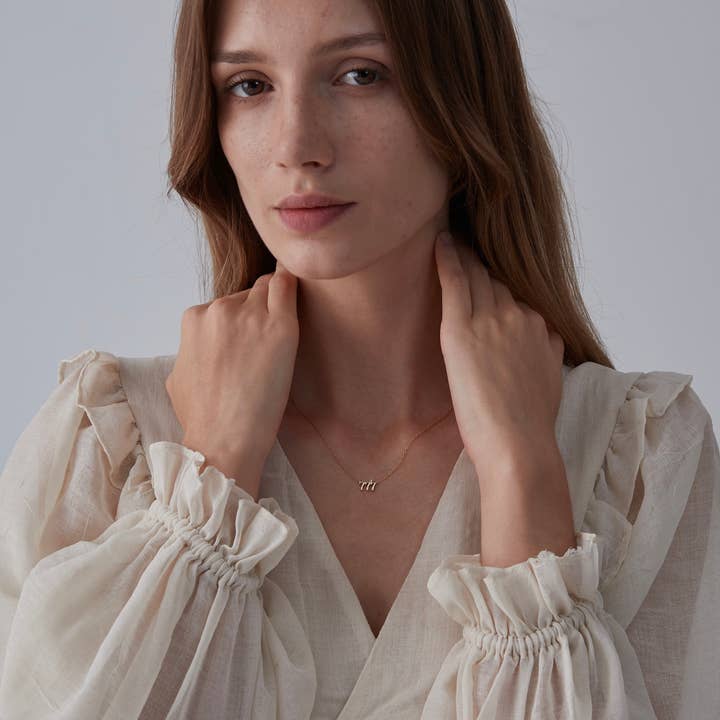 Perimade & Co. LLC - Wholesale Pendant/charm necklace - Dainty Angel Number Charm Necklace in 925 Sterling Silver3