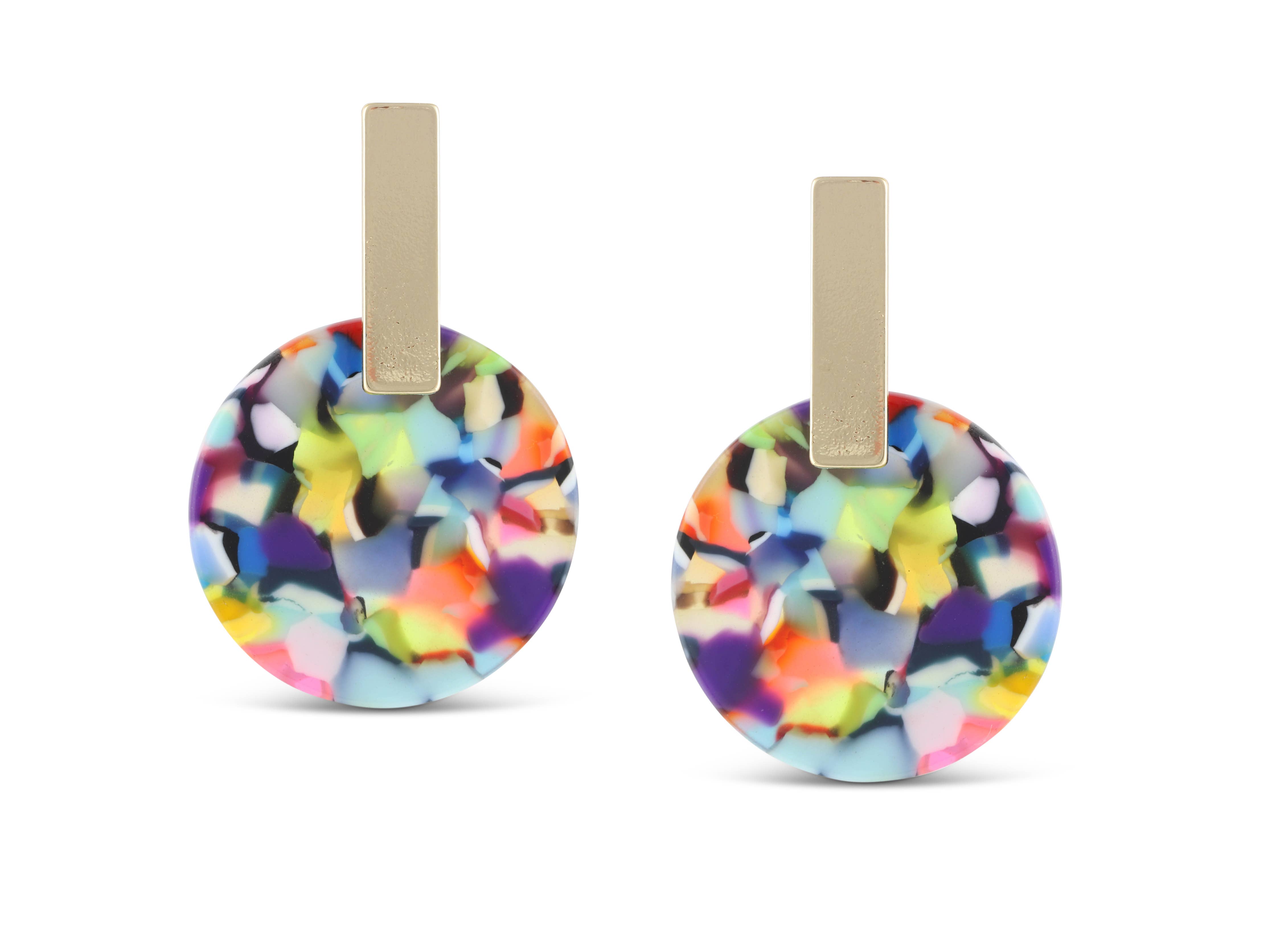 Big Metal London – Großhandel Ohrhänger – Emma Resin Disc Ohrringe1