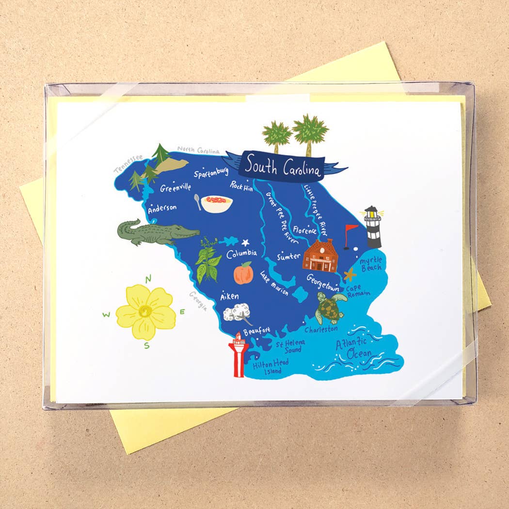 Allport Editions - Wholesale Briefpapier/indexkaartenset - Hallo USA Boxed Card-serie - ALLE 50 STATEN HIER!40