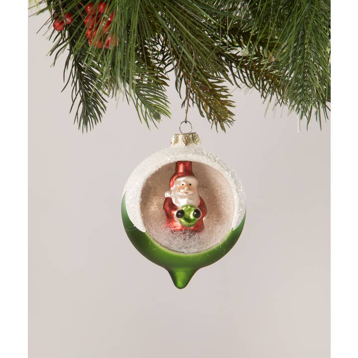 Bethany Lowe Designs - Wholesale Ornament - Retro Santa Indent Ornament