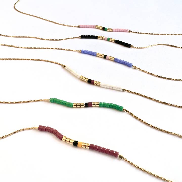 Minimalist Beaded Necklace - "Tropical" for wholesale by Ocean Breakup