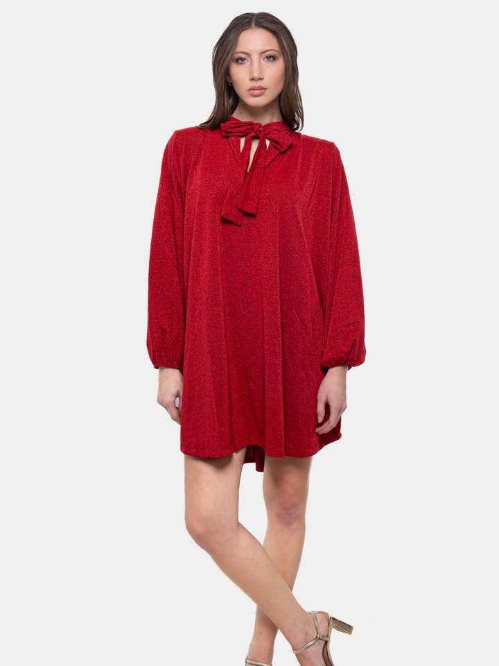 LUDMILLA - Abito midi fiocco per la vendita all'ingrosso da parte di BE LIMOUSINE