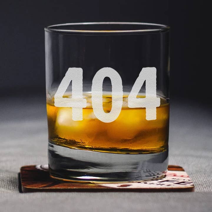 Custom Area Code Whiskey Rocks Glass for wholesale by Bravo Glass