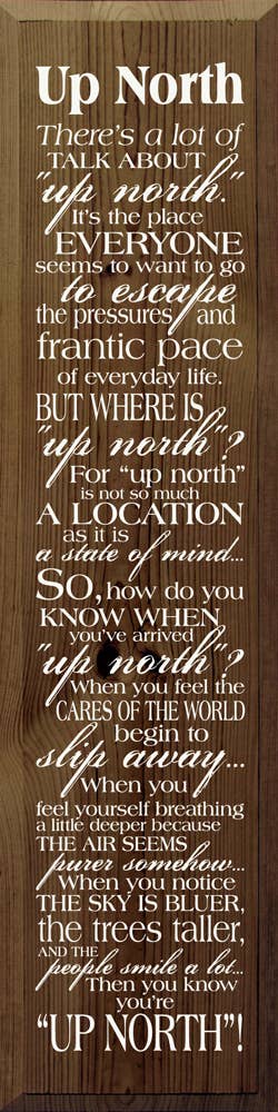 SAWDUST CITY - Wholesale Sign - Up North Rustic Vertical Wood Sign8