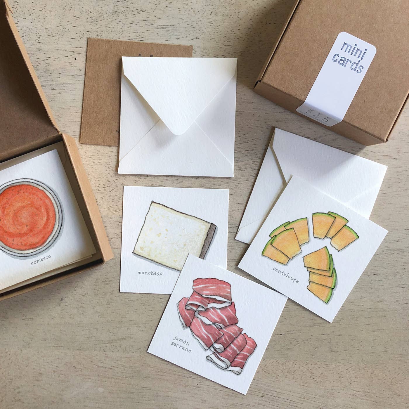 Yeesan Loh - Wholesale Stationery/Notecard Set - Mini Cards Set / Charcuterie Boards10