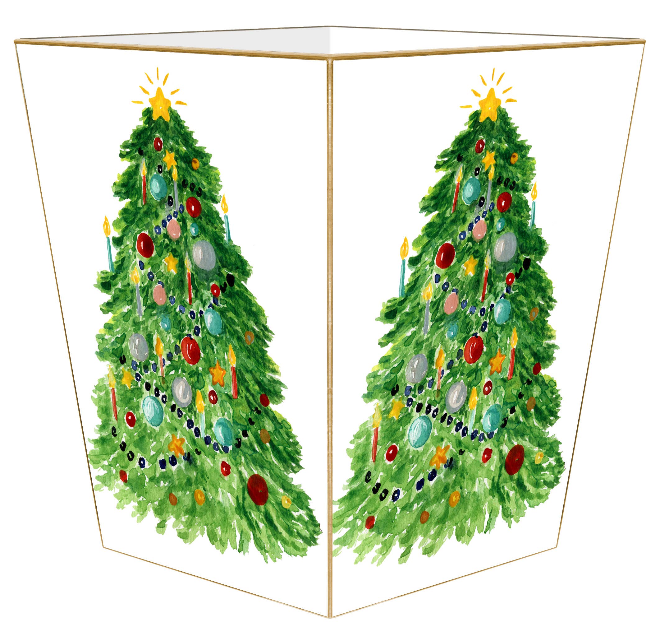 Marye-Kelley - Vendita all'ingrosso Cestino/bidone della spazzatura - WB9225- Cestino gettacarte a forma di albero di Natale con stelle1