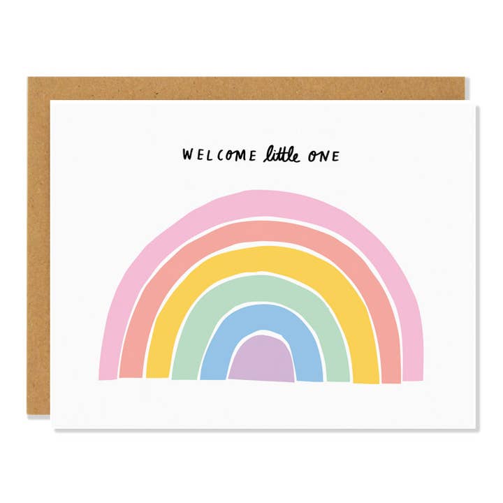 Badger & Burke - Vente Cartes bébé - Little Rainbow - Carte pour bébé