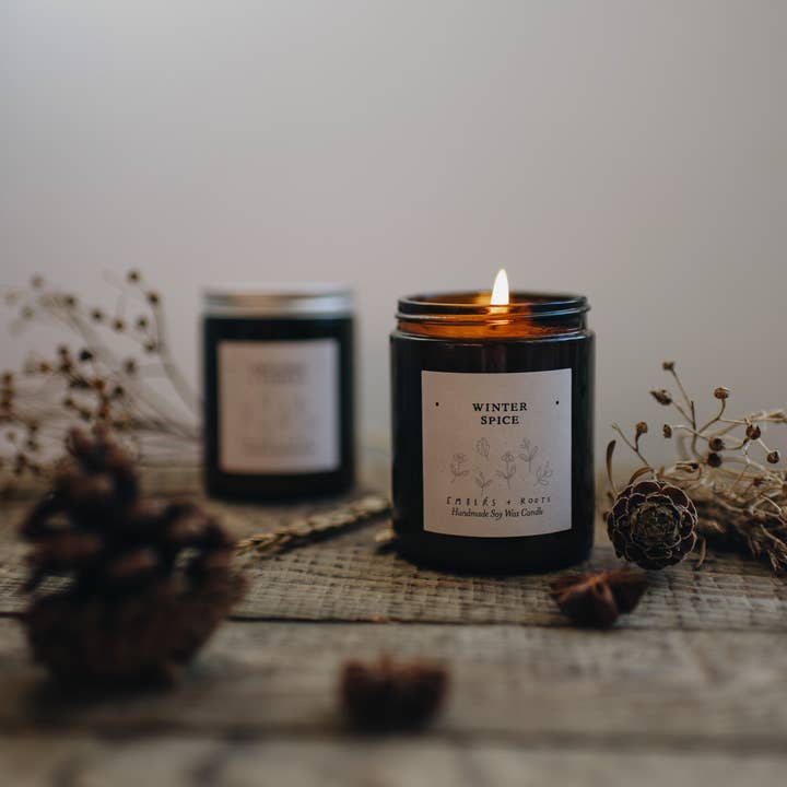 Embers & Roots - Wholesale Jar/Filled Candle - Winter Spice Medium Candle