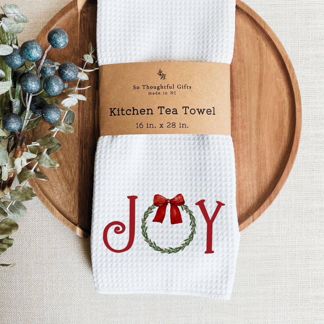 So Thoughtful Gifts - Wholesale Tea Towel - Christmas Dish Towel - Joy | Kitchen Towel0