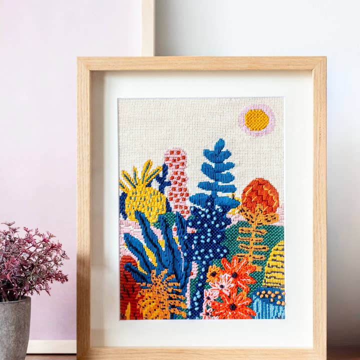 Unwind Studio - Wholesale Embroidery/Cross Stitch Supplies - Garden of Joy Needlepoint Kit | DIY Embroidery