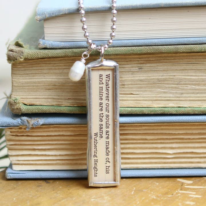 Jennifer Dahl Designs LLC - Wholesale Pendant/Charm Necklace - Wuthering Heights Emily Bronte Literary Book Charm Necklace