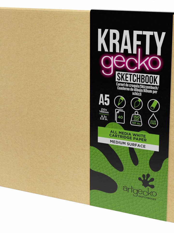 Krafty All Media Sketchbook A5 Landscape for wholesale by Artgecko Sketch