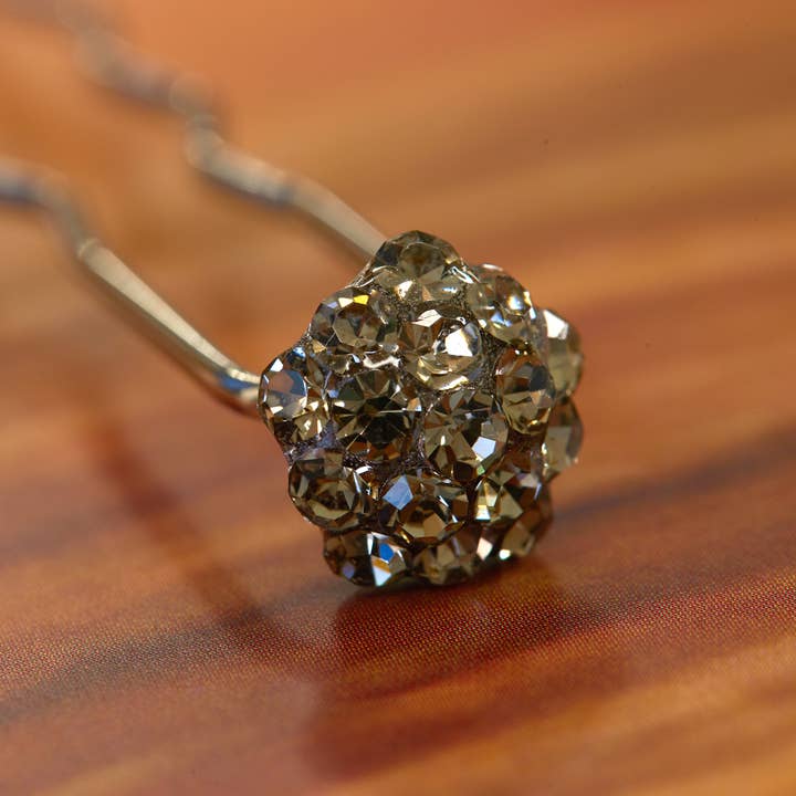 Austrian Decorative Flower Cluster Small Hair Bun Stick for wholesale by Double Accent