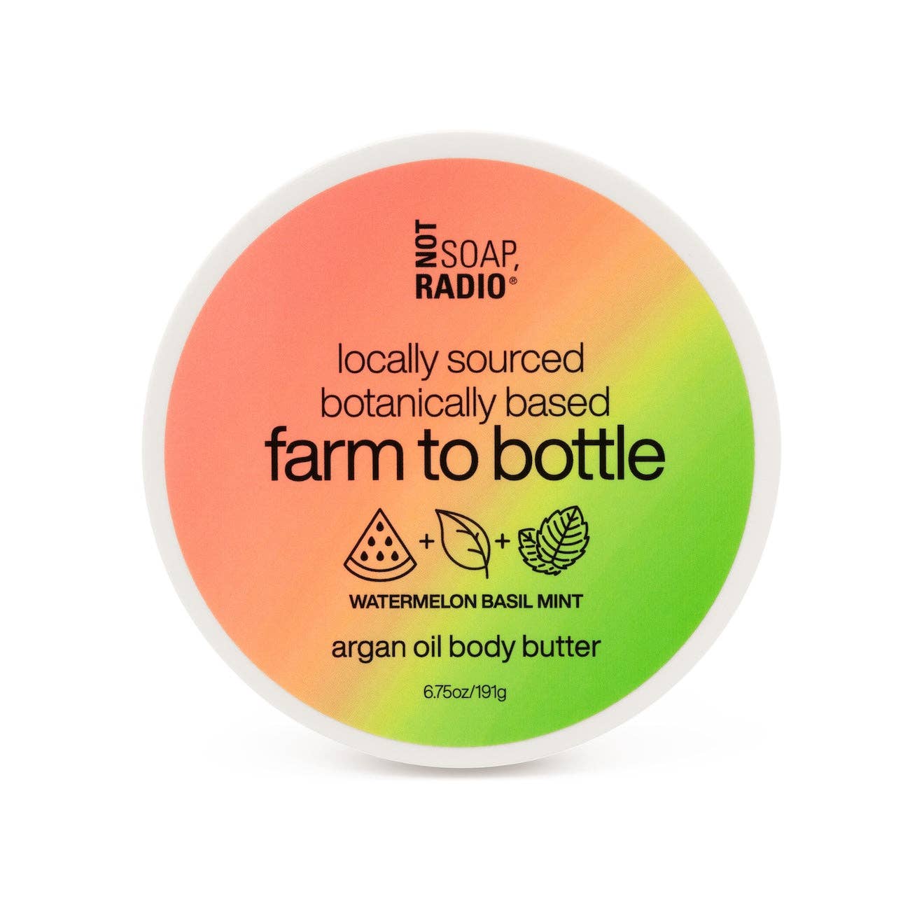 Not Soap, Radio - Wholesale Body Balm/Butter - watermelon basil mint <b>body butter with argan oil</b>