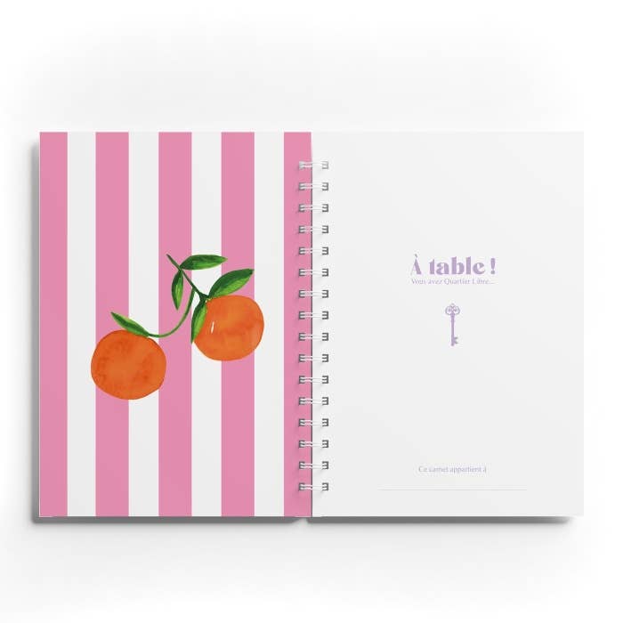 Quartier Libre Papier - Wholesale Notebook - Orange Recipe Book Free Quarter1