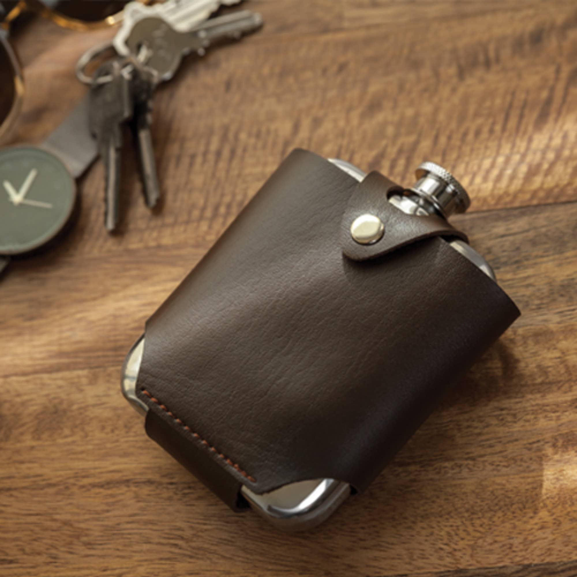 Viski - Wholesale Flask - Stainless Steel Flask with Traveling Case3