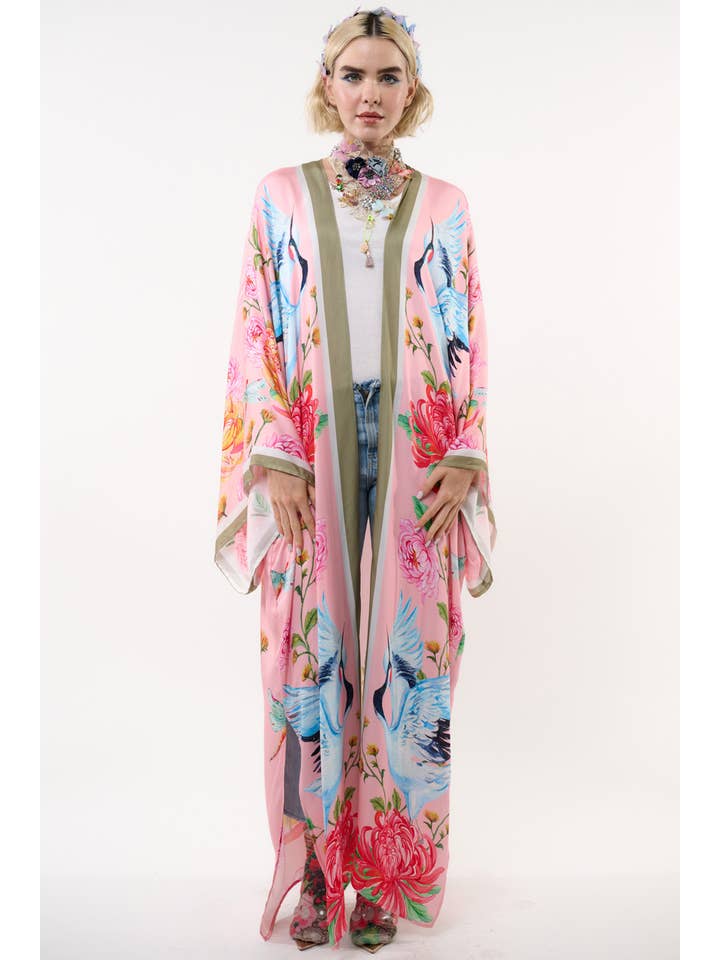 The Legend of the Crane Maxi Kimono / Topper for wholesale on Faire