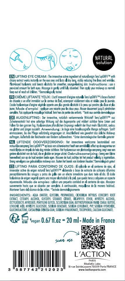 Mediatic Labs - Wholesale Eye Cream/Gel - Lifting Eye Contour Cream with Chicory2