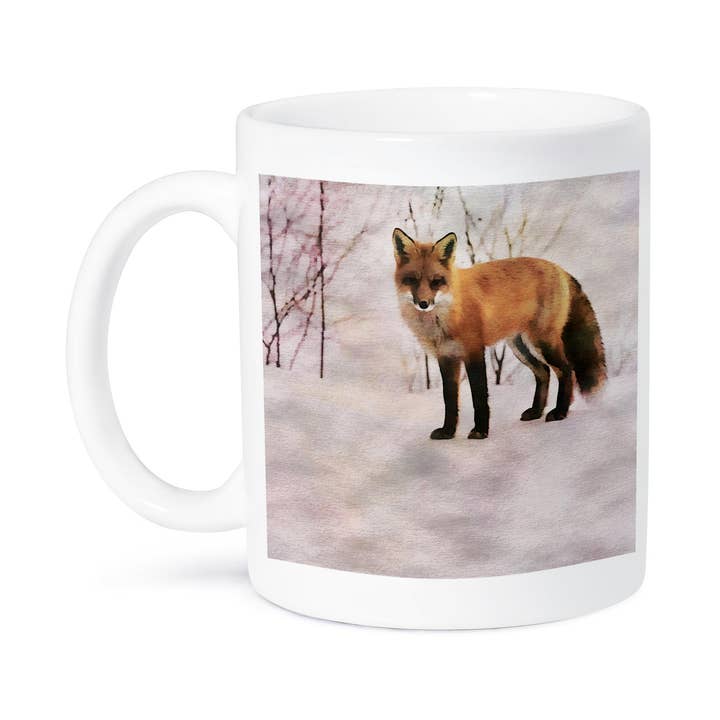 3dRose - Vendita all'ingrosso Tazza - 3dRose, Volpe nella neve acquerello, Tazza8