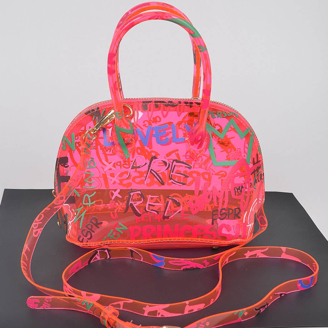 3AM BY H&D ACCESSORIES - Wholesale Top Handle Bag - Women's - Graffiti Pvc Top Handle Bag10