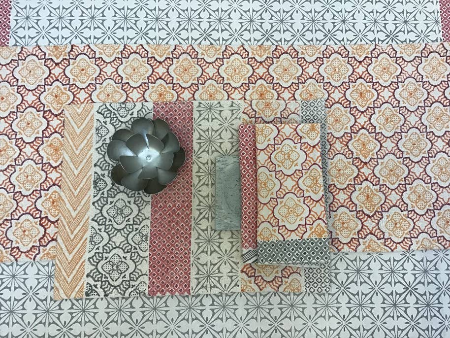 natural habitat - Wholesale Dinner & Cloth Napkin - Napkins Porto  Tile Multi1