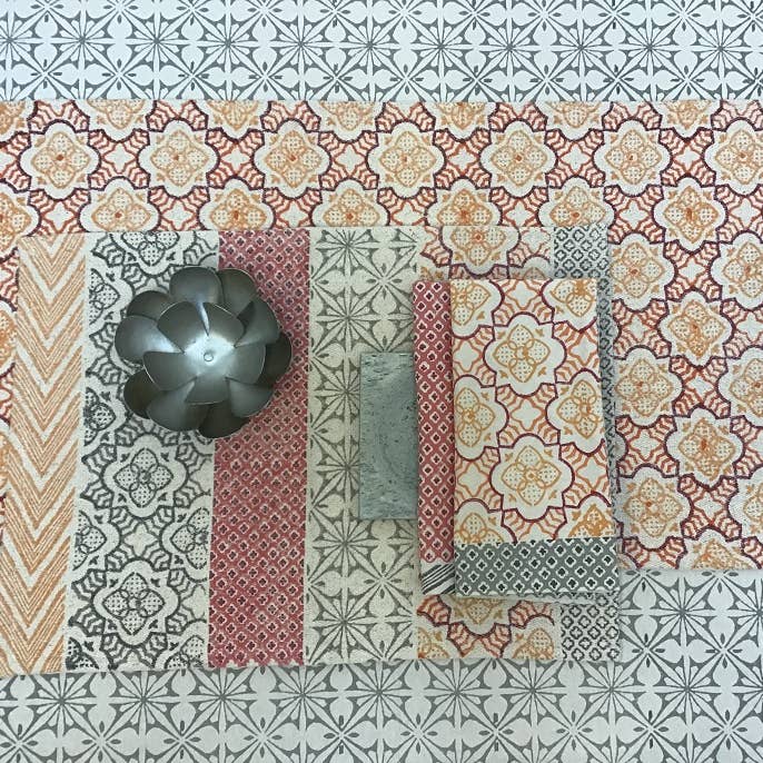 natural habitat - Wholesale Dinner & Cloth Napkin - Napkins Porto Tile Multi1