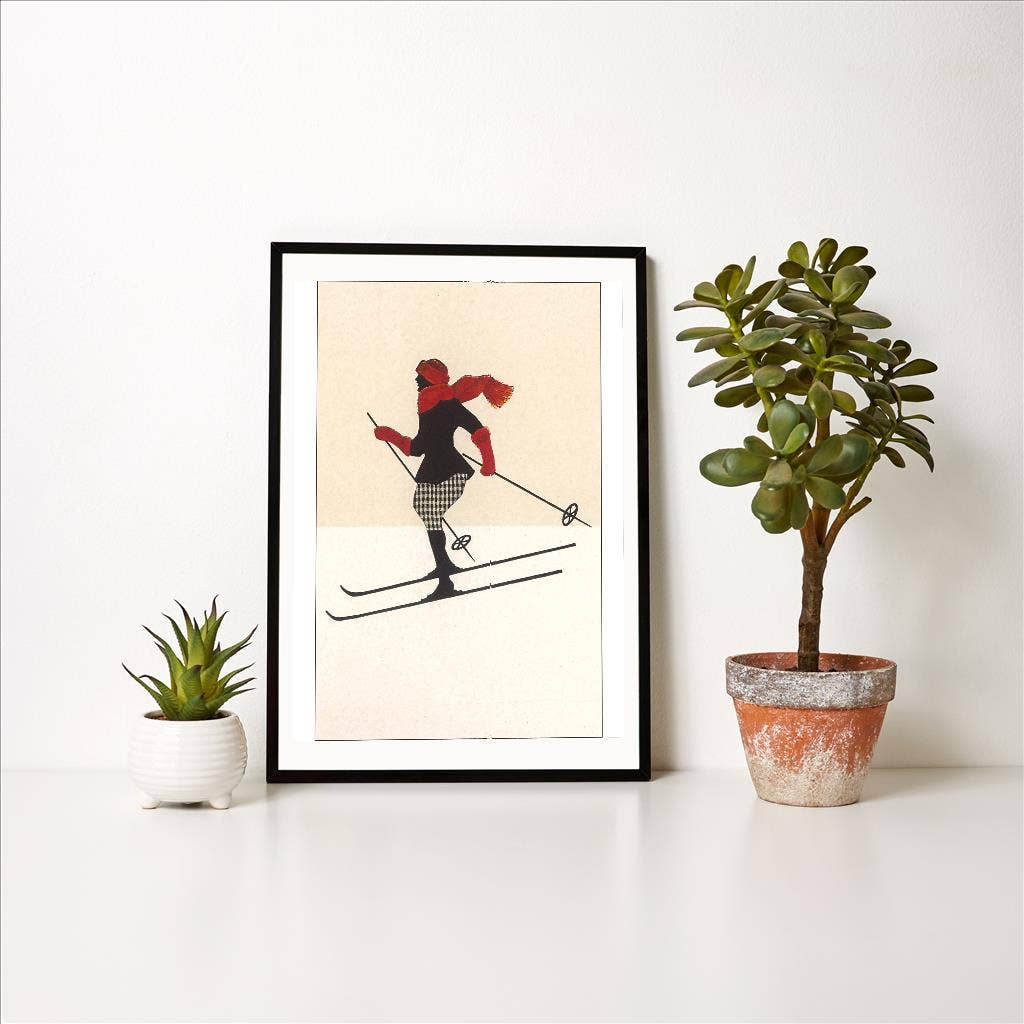 Found Image Press - Wholesale Art Print - Art Print WS-223 Woman Skier1