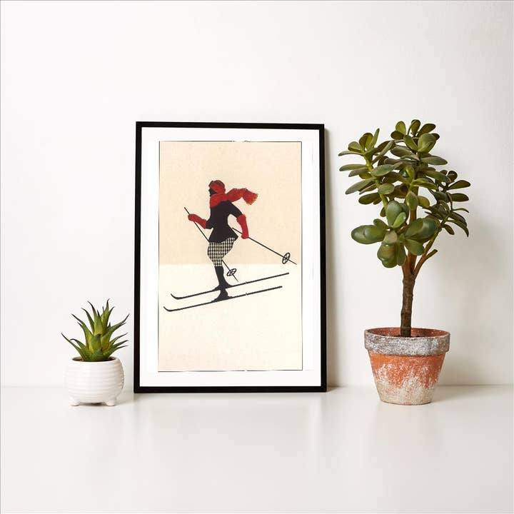 Found Image Press - Wholesale Art Print - Art Print WS-223 Woman Skier1