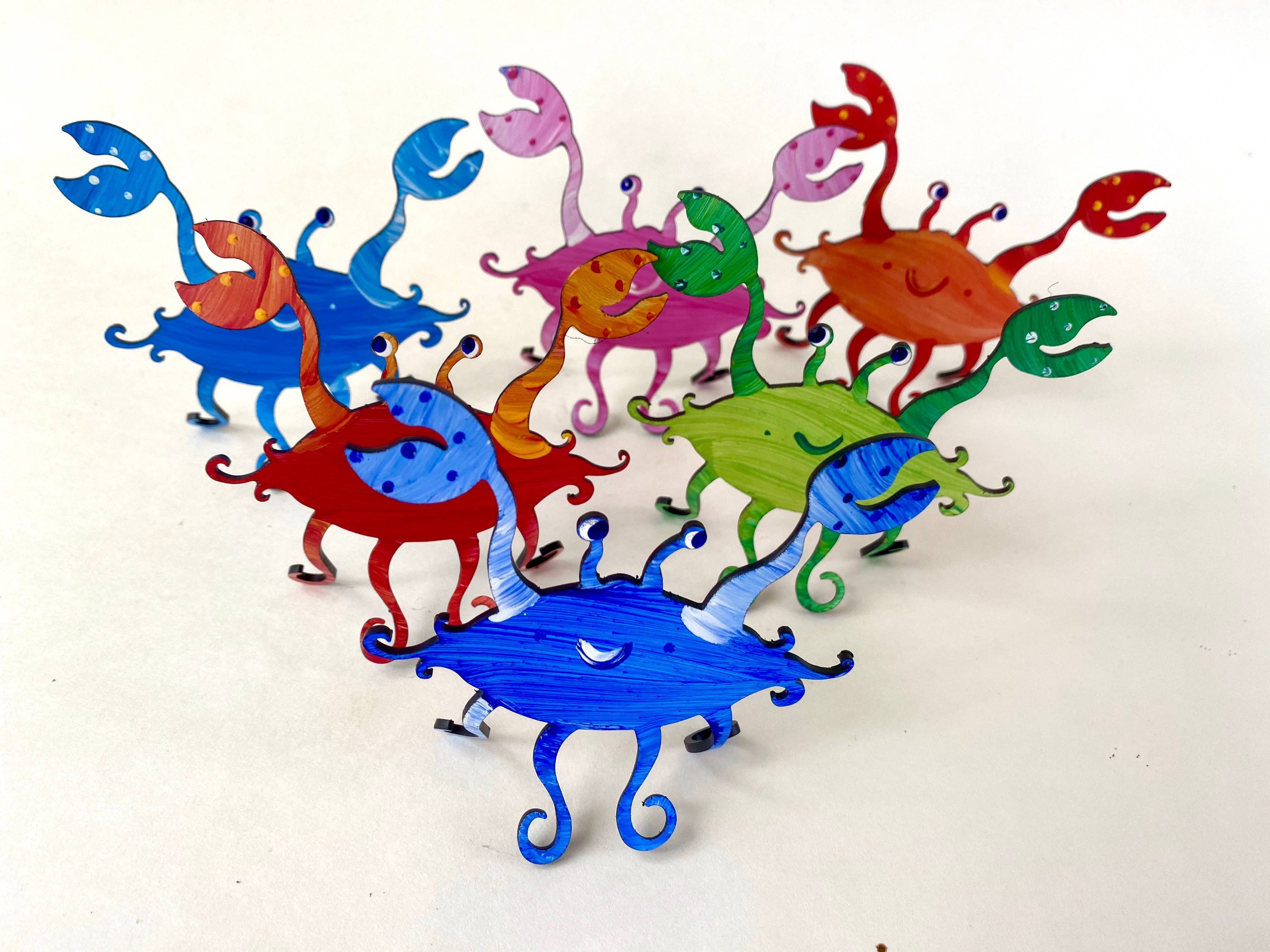 Octopus Adventure by Rebecca Duffy Bush - Wholesale Sculpture - Crab Sculpture - Hand Painted -Small & Medium - Photo Holder13