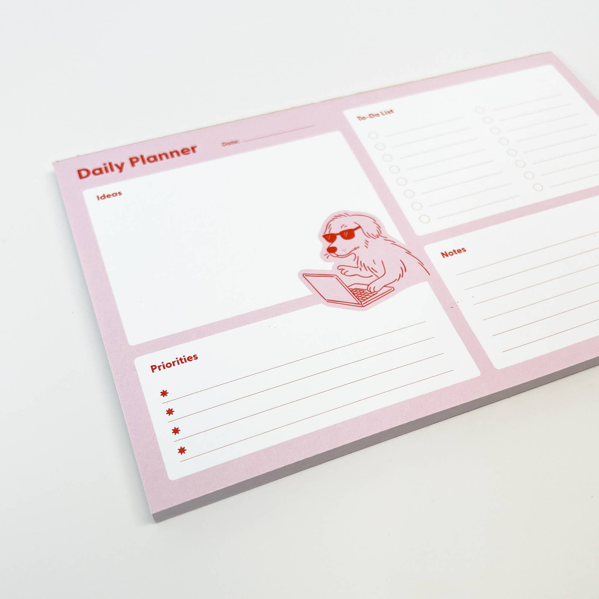 Sungy Side Up - Wholesale Planner - Dog Working Daily Planner Notepad – Daily To-Do List Pad2